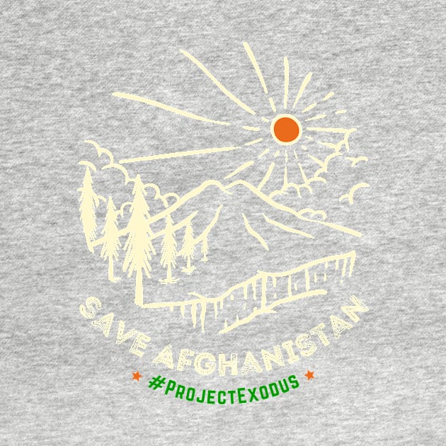 Save Afghanistan (back design, dark background) by Pro Exodus Relief 